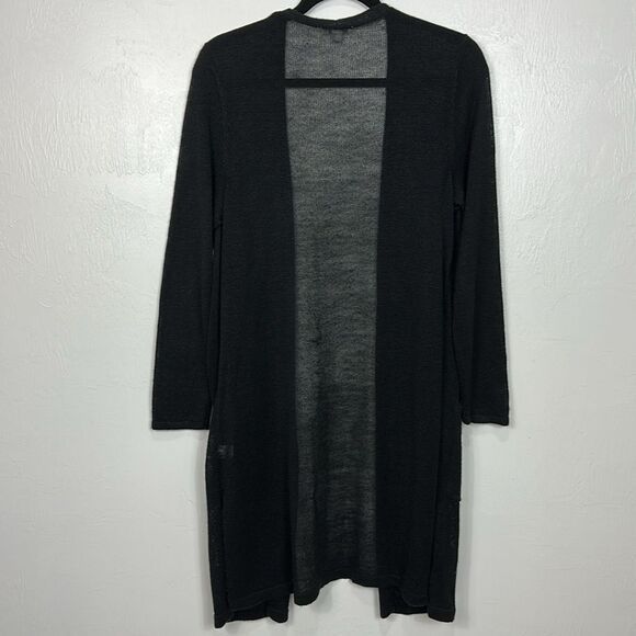 J. Jill Linen Blend Long Sleeve Open Front Cardigan With Pockets Size M - Picture 6 of 12